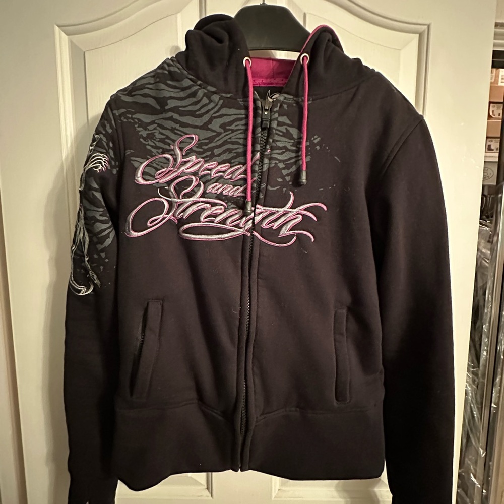 Black Women's Motorcycle Jacket